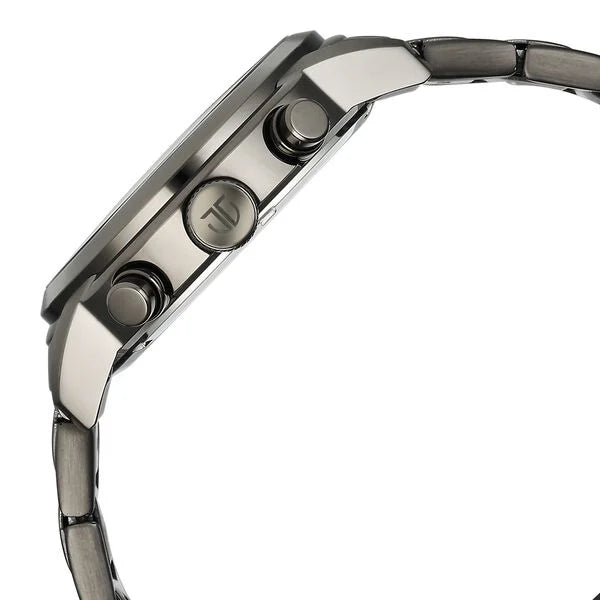 Titan 90086QM01 | Titan Octane Primal Quartz Chronograph Grey Dial Grey Stainless Steel Strap Watch For Men