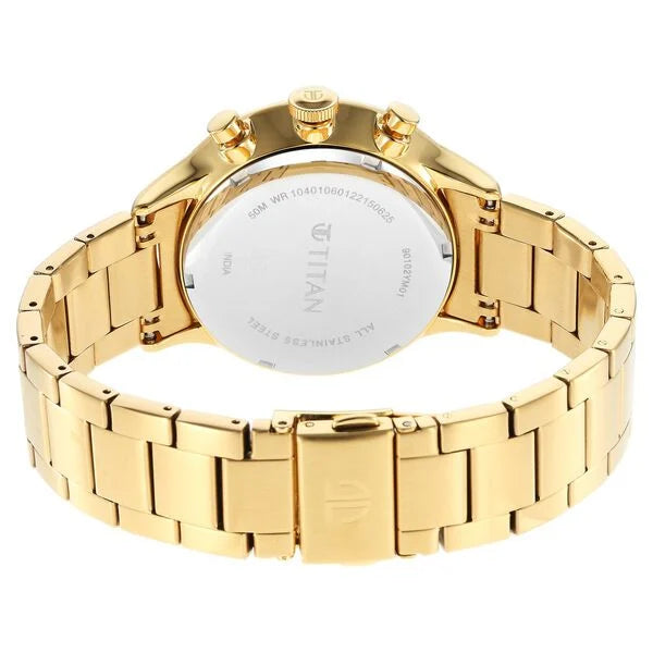 Titan 90102YM01 | Titan Urban Magic Silver Dial Quartz Multifunction Stainless Steel Strap watch for Men