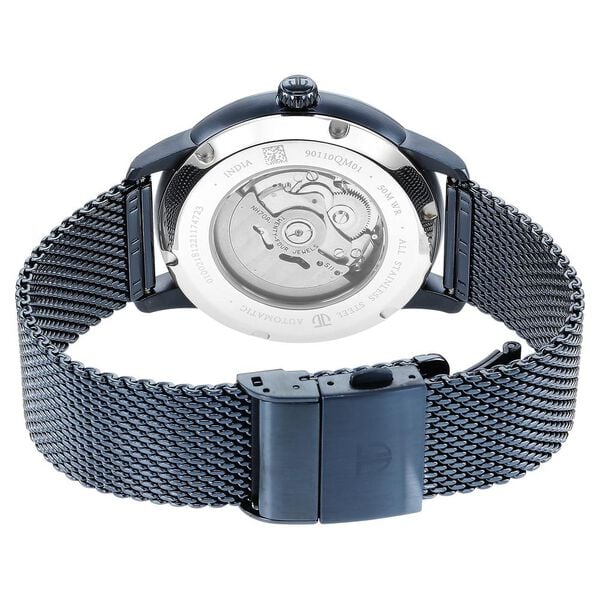 Titan 90110QM01 | Titan Skeletal Automatic Blue Dial Blue Stainless Steel Strap Watch for Men