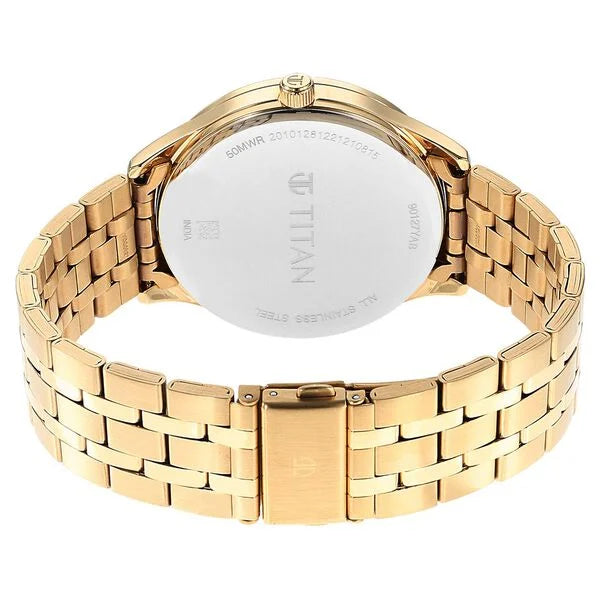 Titan 90127YM04 | Opulent Silver Dial Multifunction Watch for Men
