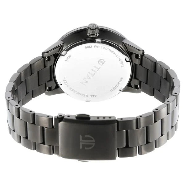 Titan 90133QM01 | Titan Urban Magic Grey Dial Quartz Multifunction Stainless Steel Strap watch for Men