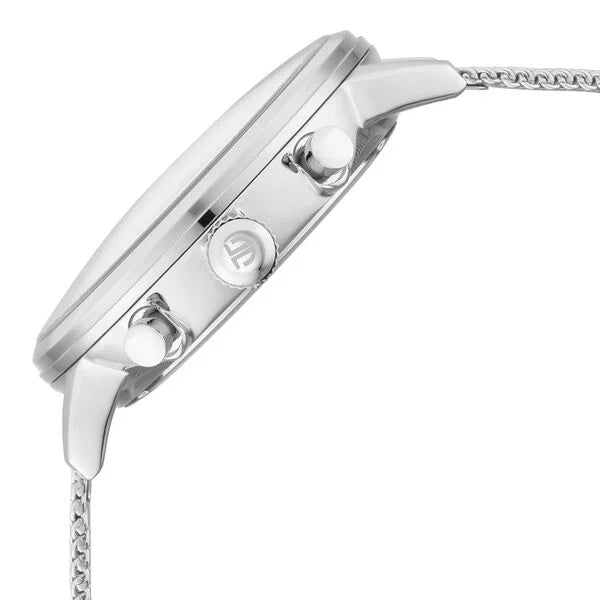 Titan 90135NM01 | Titan Light Leathers Multifunction Silver Dial Silver Stainless Steel Strap Watch For Men
