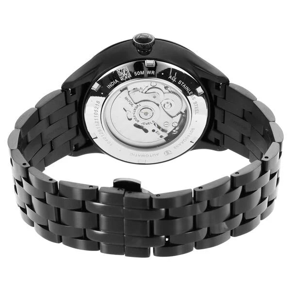 Titan 90140QM02 | Titan Metal Mechanicals Black Dial Black Stainless Steel Strap Watch for Men