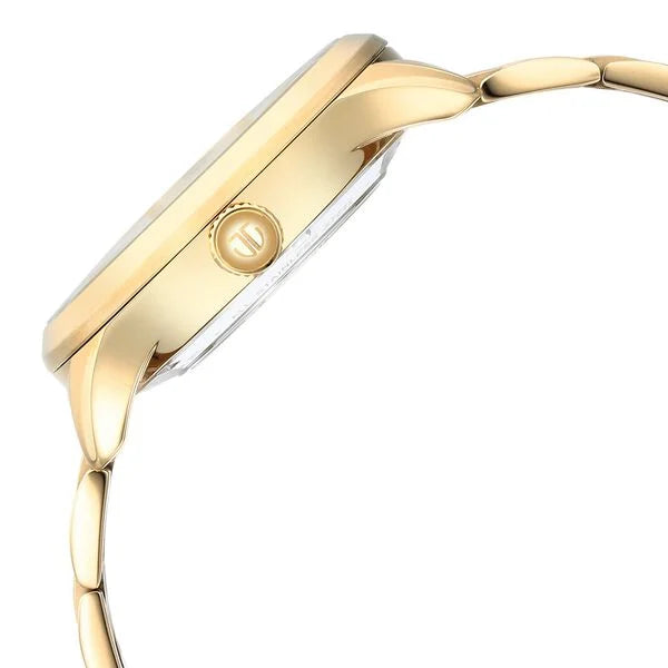 Titan 90140YM01 | Titan Metal Mechanicals Golden Dial Golden Stainless Steel Strap Watch for Men