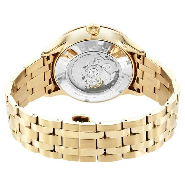Titan 90140YM01 | Titan Metal Mechanicals Golden Dial Golden Stainless Steel Strap Watch for Men