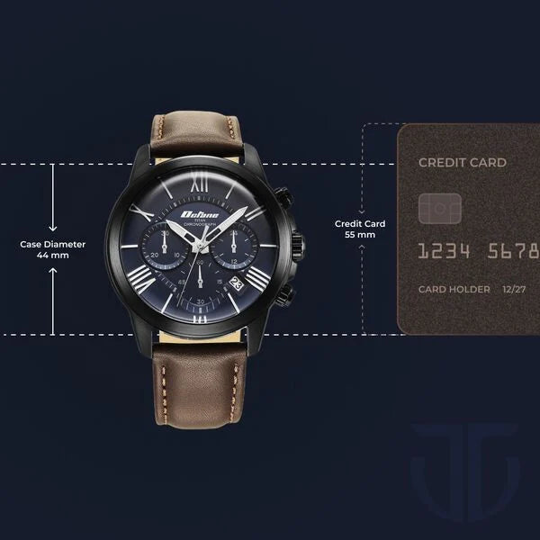 Titan 90152NL01 | Titan Quartz Chronograph Blue Dial Leather Strap Watch for Men