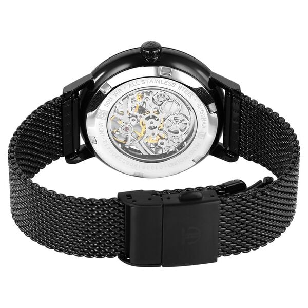 Titan 90159NM01 | Titan Mechanical Slimline Black Dial Black Mesh Strap Watch for Men