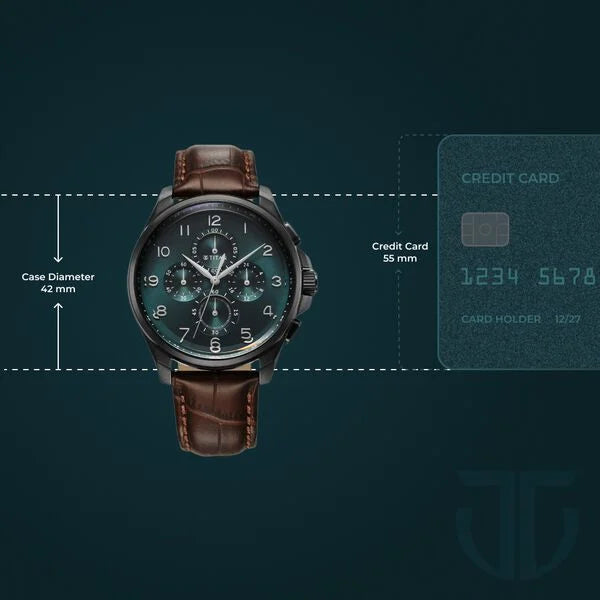 Titan 90169NL01 | Titan Classic Chrono Blue Dial Quartz Multifunction Leather Strap watch for Men