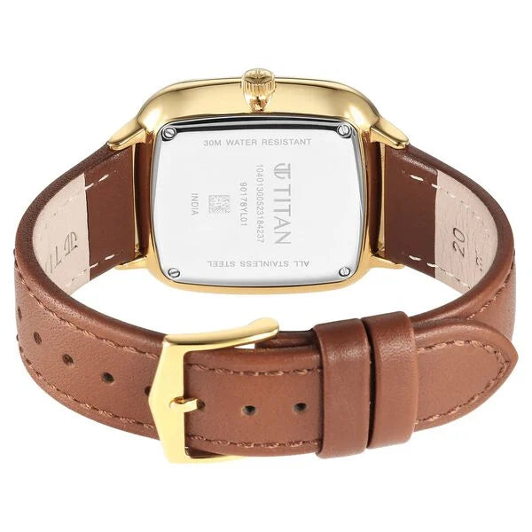 Titan 90178YL01 | Titan Avant Garde Anthracite Dial Quartz Multifunction Leather Strap watch for Men