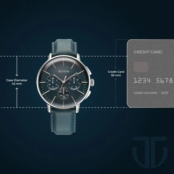 Titan 90200SL03 | Titan Light leathers Multifunction Silver Dial Leather Strap Watch For Men