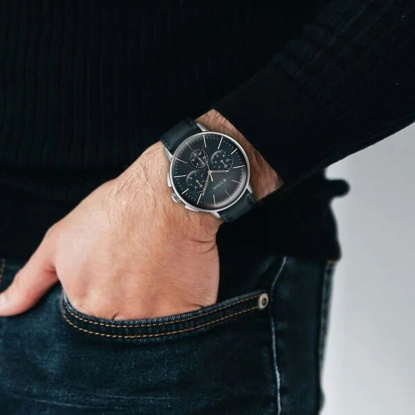 Titan 90200SL03 | Titan Light leathers Multifunction Silver Dial Leather Strap Watch For Men