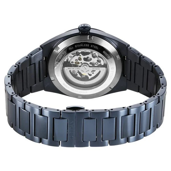 Titan 90221QM03 | Titan Nexus Skeletal Automatic Analog with Blue Dial Blue Stainless Steel Strap Watch for Men
