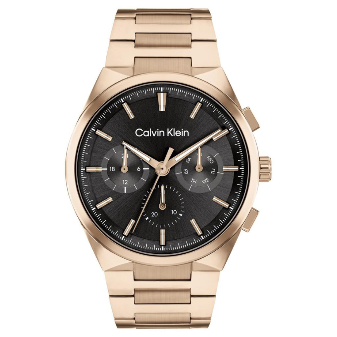 Calvin Klein 25200506 | Distinguish Men Quartz Black Dial Multi-Function Stainless Steel Watch