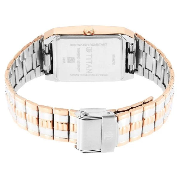 Titan 9151KM01 | Titan Quartz Analog Silver Dial Stainless Steel Strap Watch for Men