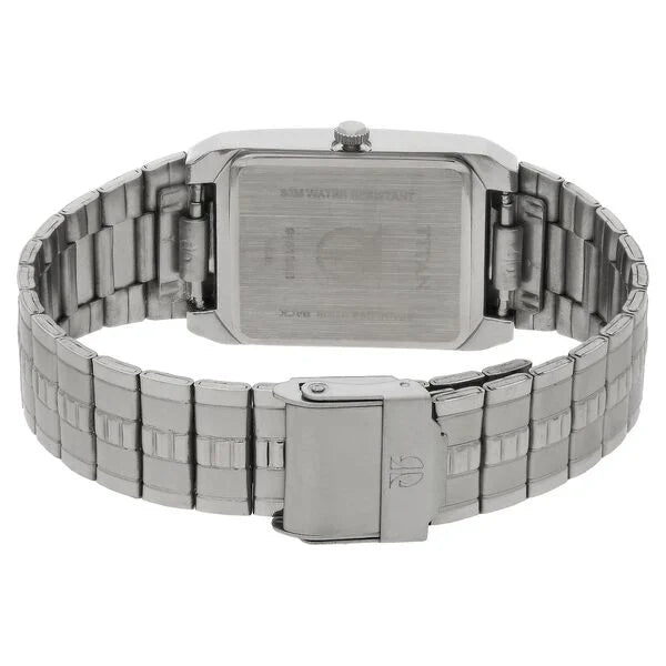 Titan 9151SM02 | Titan Quartz Analog with Date Black Dial Stainless Steel Strap Watch for Men