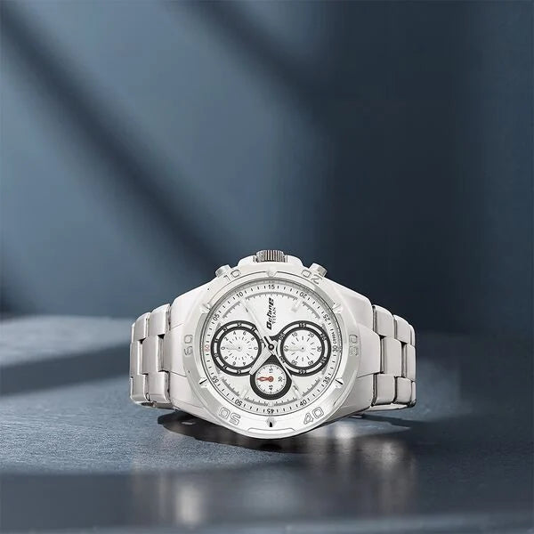 Titan 9308BM01 | Titan Chronograph White Dial Stainless Steel Strap watch for Men