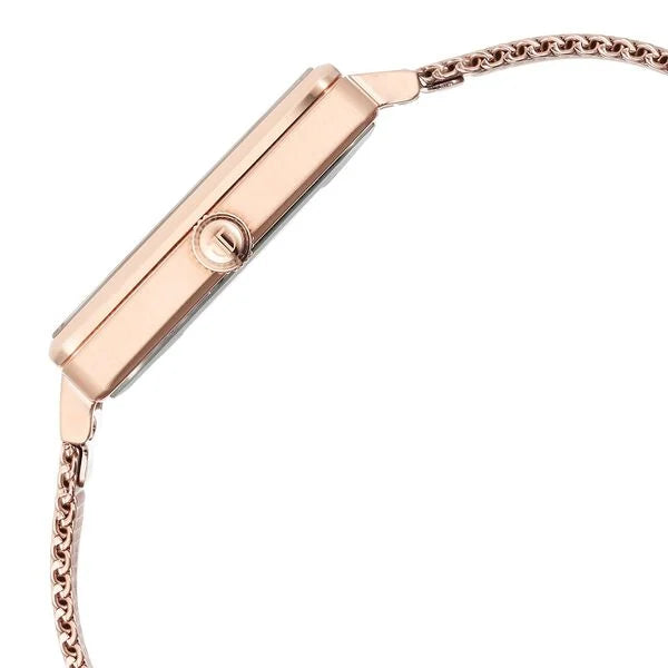 Titan 94205YM01 | Titan Minimalists Quartz Analog with Date Silver Dial Rose Gold Stainless Steel Strap Watch for Women
