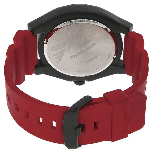 Fastrack 9462AP02 | Fastrack Quartz Analog White Dial Plastic Strap Watch for Guys