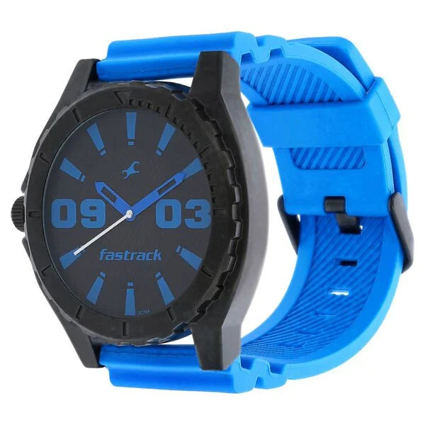 Fastrack NE9462AP03J | Fastrack Quartz Analog Black Dial Plastic Strap Watch for Guys