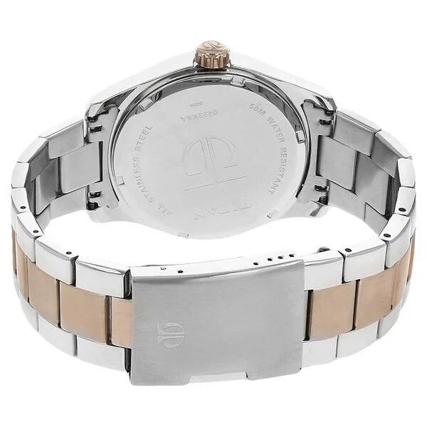 Titan 9493KM01J | Titan Quartz Analog Brown Dial Metal Strap Watch for Men