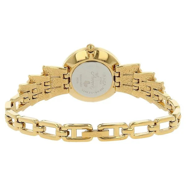 Titan 95044YM01 | Titan Raga Aurora Beige Dial Analog Metal Strap watch for Women
