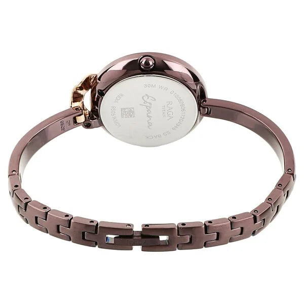 Titan 95051KM01 | Titan Raga Espana Brown Dial Analog Metal Strap watch for Women