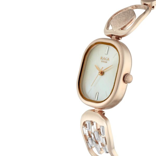 Titan 95098WM01 | Titan Raga I Am Quartz Analog White Dial Metal Strap for Women