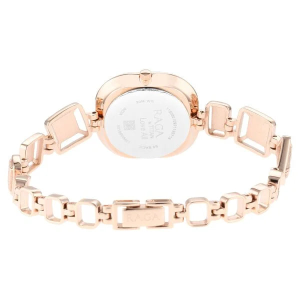 Titan 95156WM01 | Titan Raga Love All Rose Gold Dial Women Watch With Metal Strap