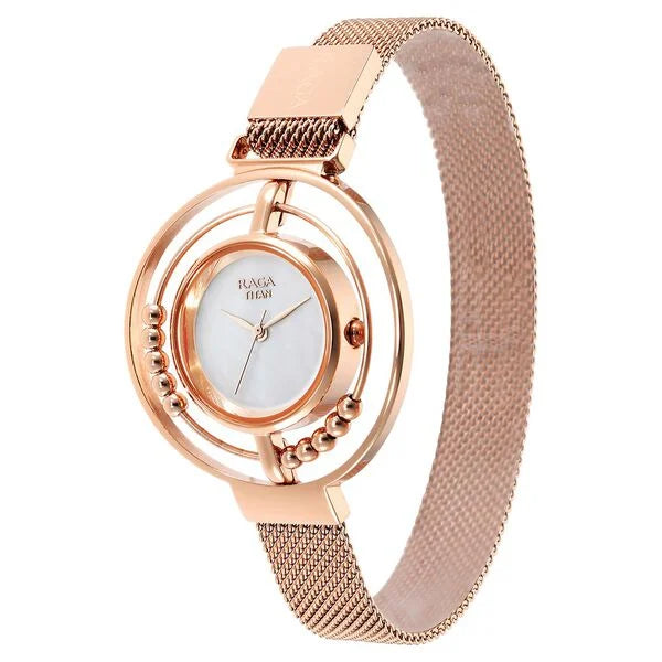 Titan 95203WM01 | Titan Raga Delight Mother Of Pearl Dial Analog Stainless Steel Strap watch for Women