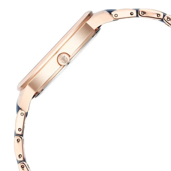 Titan 95213KD03 | Titan Purple Ceramics Blue Dial Analog Steel and Ceramic Strap watch for Women