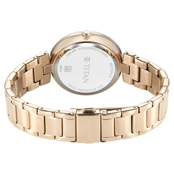 Titan 95237WM02 | Titan Purple Style Up Quartz Analog Mother Of Pearl Dial Stainless Steel Strap Watch for Women
