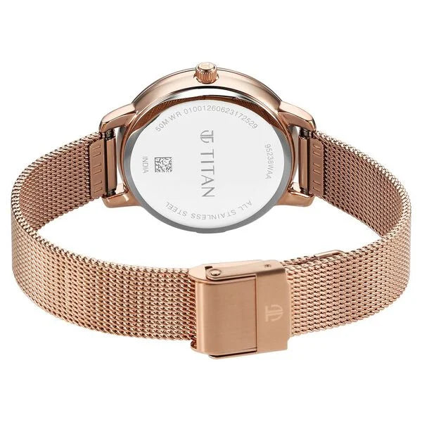 Titan 95238WM01 | Titan Purple Style Up Quartz Analog Mother Of Pearl Dial Stainless Steel Strap Watch for Women