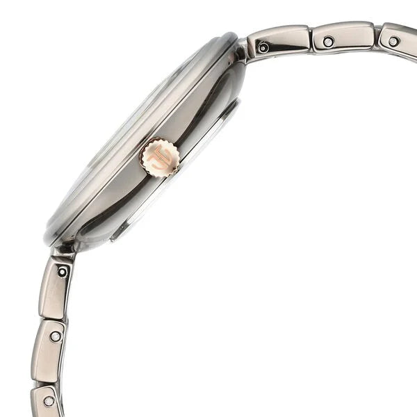 Titan 95240KM01 | Titan Aura Quartz Analog Titanium Dial With Titanium Stainless Steel Strap Watch for Women