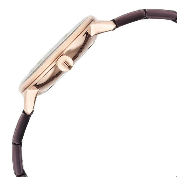 Titan 95248KM01 | Titan TGIF Quartz Analog Brown Dial Purple Stainless Steel Strap Watch for Women