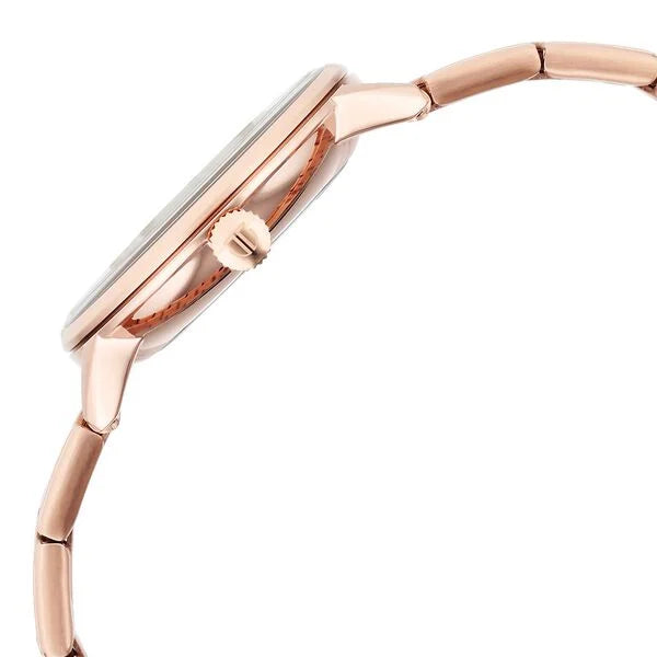 Titan 95248WM01 | Titan TGIF Quartz Analog Brown Dial Rose Gold Stainless Steel Strap Watch for Women