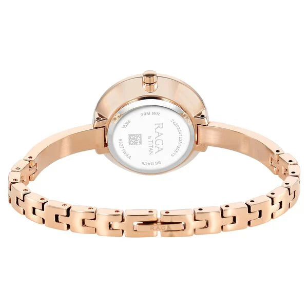Titan 95271WM01 | Titan Raga Showstopper Quartz Analog Purple Dial Metal Strap Watch for Women