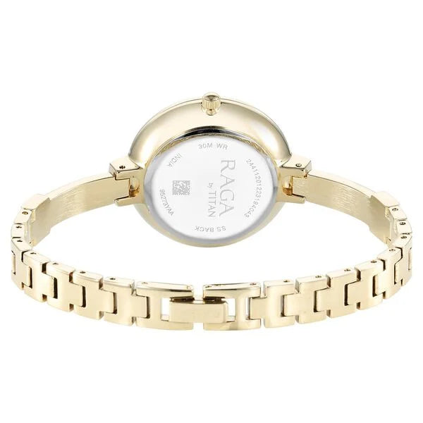 Titan 95273YM01 | Titan Raga Showstopper Quartz Analog Mother Of Pearl Dial Metal Strap Watch for Women