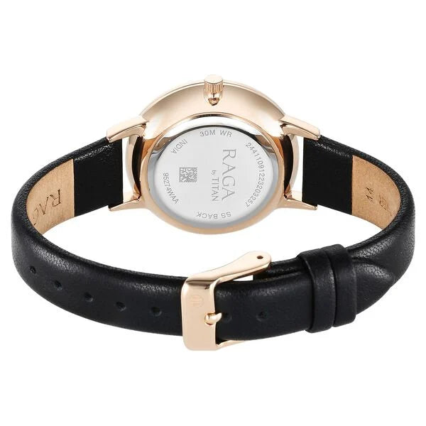 Titan 95274WL01 | Titan Raga Showstopper Quartz Analog Mother Of Pearl Dial Leather Strap Watch for Women