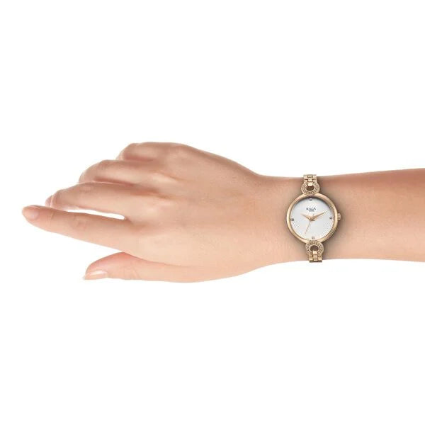 Titan 95278WM01 | Titan Raga Showstopper Quartz Analog White Dial Metal Strap Watch for Women