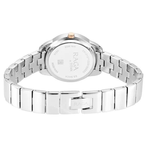 Titan 95281KM01 | Titan Raga Showstopper Quartz Analog Purple Dial Two Toned Metal Strap Watch For Women