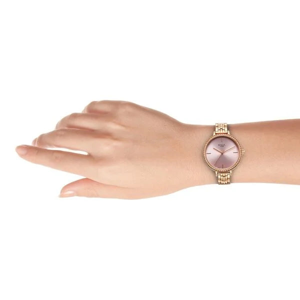 Titan 95286WM01 | Titan Raga Showstopper Quartz Analog Pink Dial Metal Strap Watch for Women