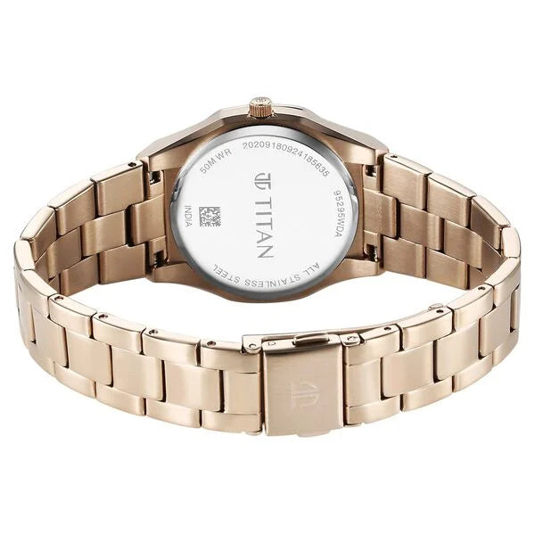 Titan 95295WM01 | Titan Workday Wonders Quartz Analog with Date Mother Of Pearl Dial Stainless Steel Strap Watch For Women
