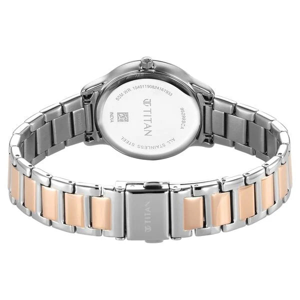 Titan 95299KM01 | Titan Horizon Quartz Analog Rose gold Dial Stainless Steel Strap Watch For Women