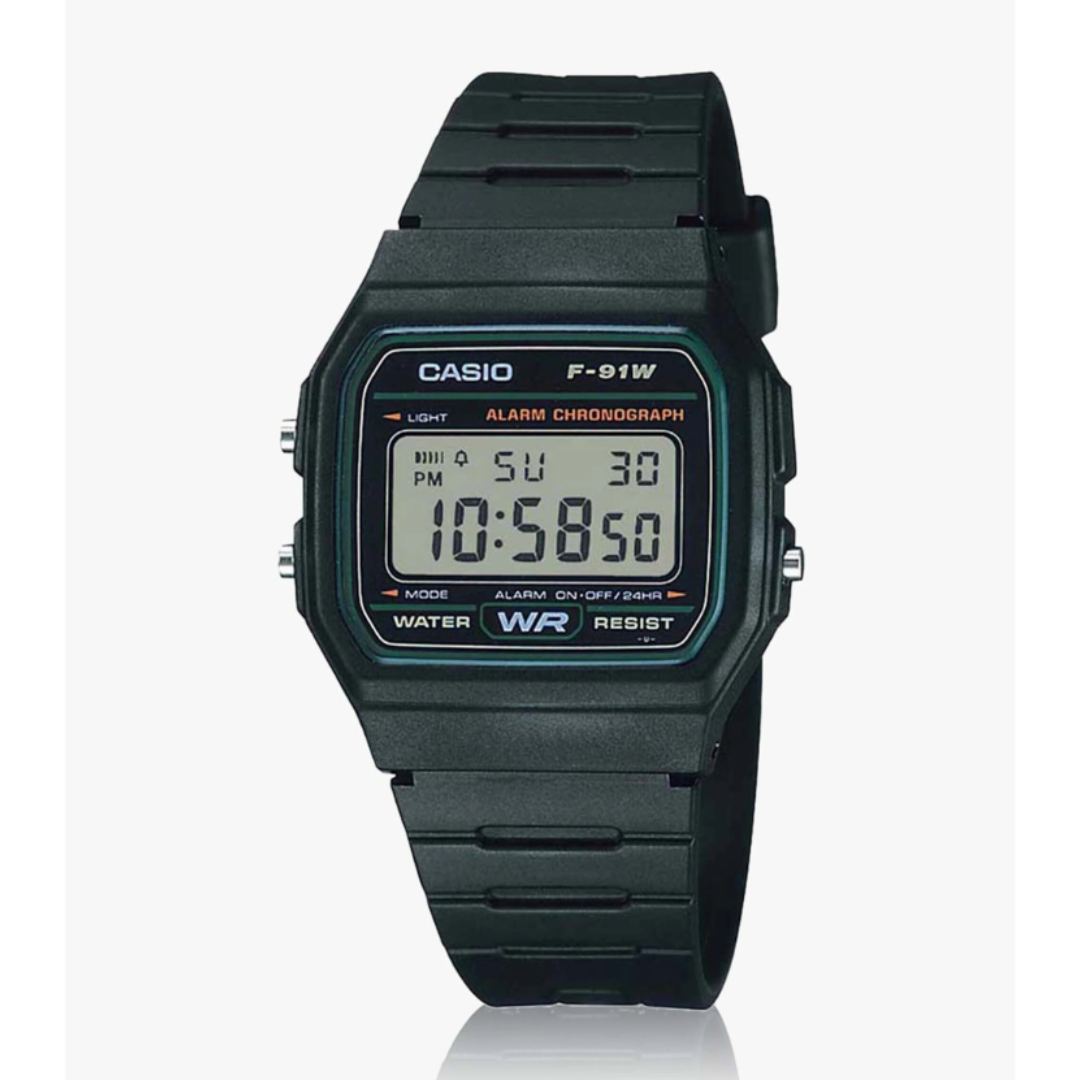 Casio D246 | Casio Youth Digital Black Dial Unisex F-91W-3DG