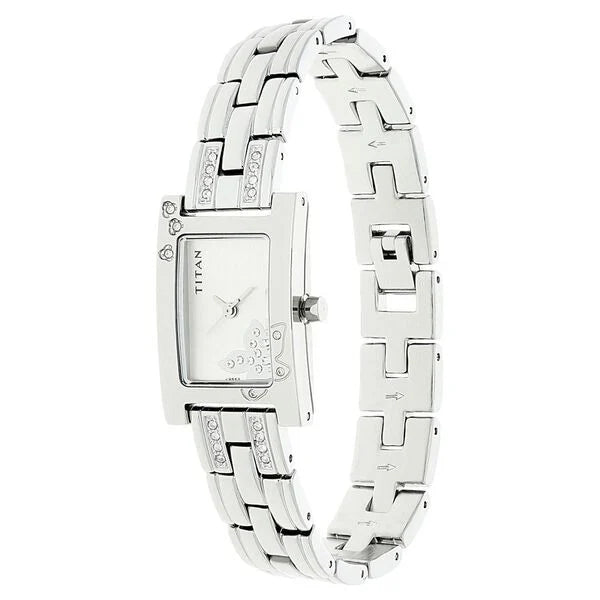 Titan 9716SM01 | Titan Raga Silver Dial Analog Metal Strap Watch for Women
