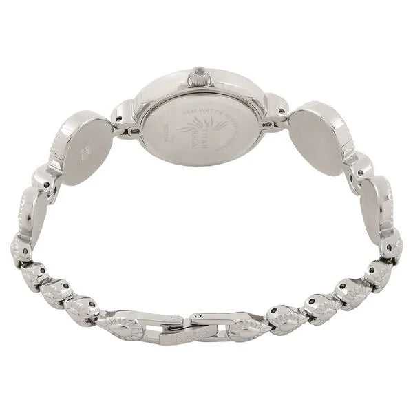 Titan 9903SM01 | Titan Quartz Analog Mother of Pearl Dial Stainless Steel Strap Watch for Women