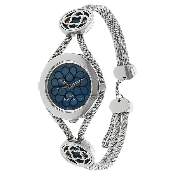 Titan 9936SM01 | Titan Quartz Analog Mother of Pearl Dial Metal Strap Watch for Women