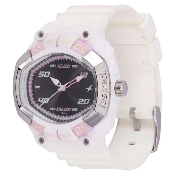 Fastrack 9941PP01 | Fastrack Speed Racer Quartz Analog Black Dial Plastic Strap Watch for Girls