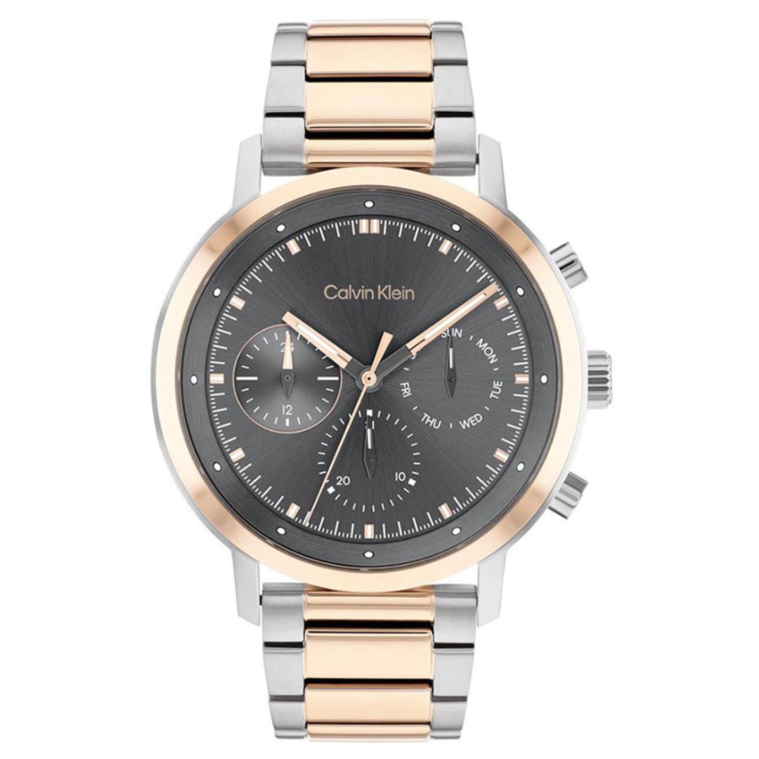 Calvin Klein 25200064 | Gauge Men Quartz Grey Dial Chronograph Stainless Steel Watch