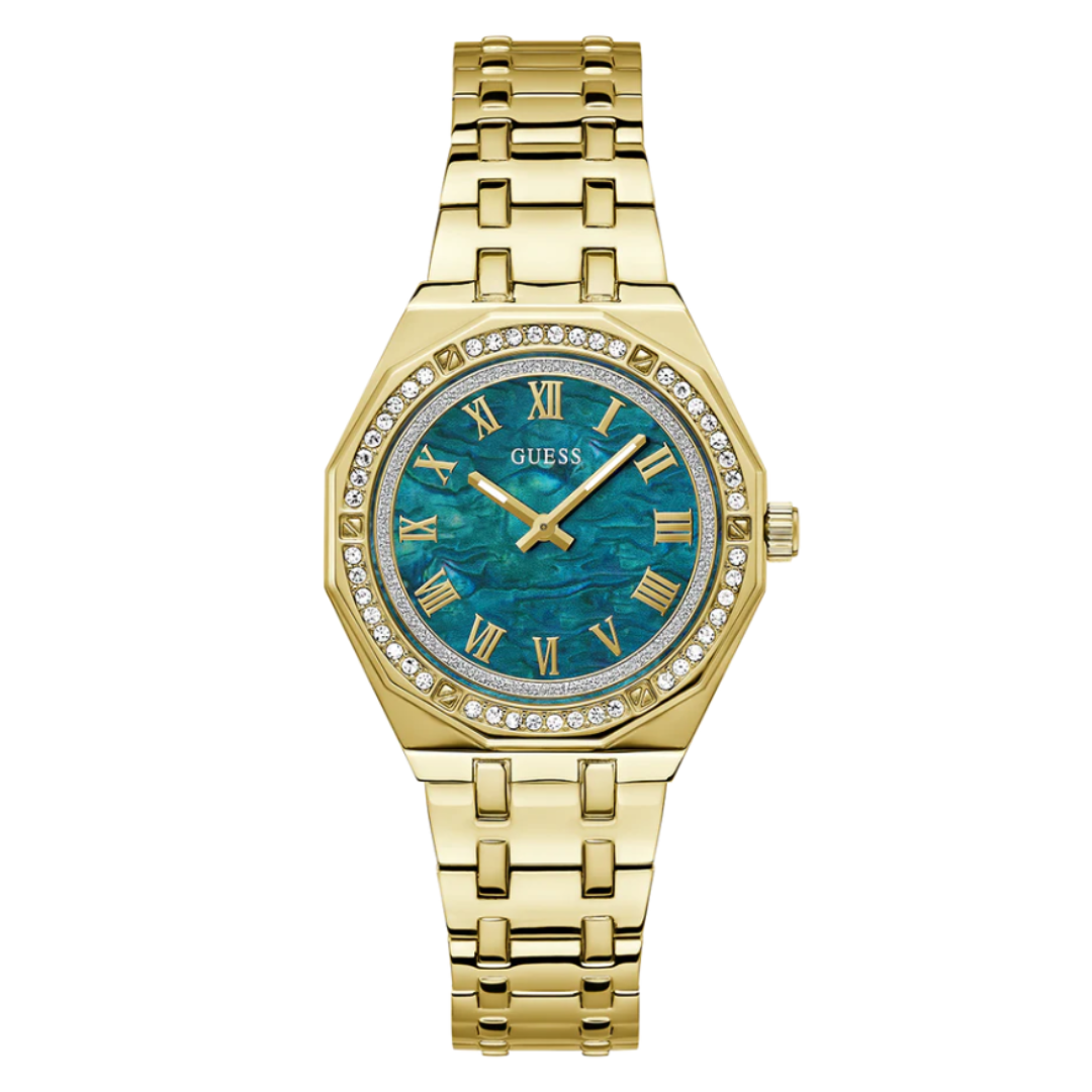 Guess GW0770L2 | Gd Desire Women Quartz Green Dial Analog Stainless Steel.